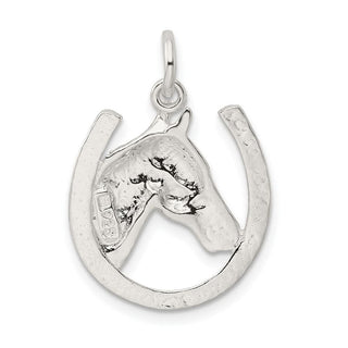 Sterling Silver Horseshoe w/Horse Head Pendant