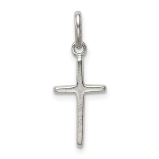 Sterling Silver Polished Cross Charm QC8252
