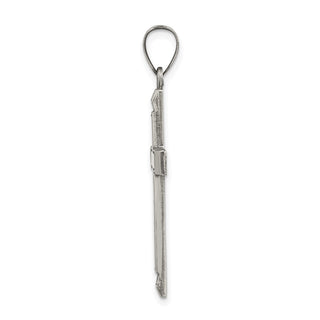 925 Sterling Silver Antiqued, Polished and Brushed Latin Cross Pendant QC8260