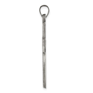 925 Sterling Silver Antiqued, Polished and Brushed Latin Cross Pendant QC8265