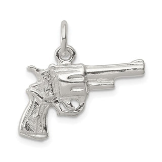 Mens Sterling Silver Revolver Charm