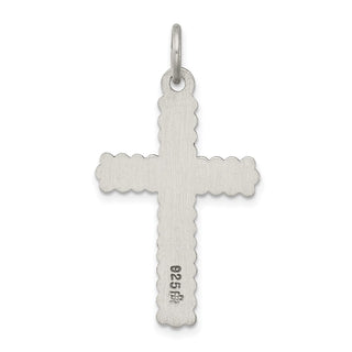 925 Sterling Silver Antiqued and Brushed Inri Crucifix Pendant QC8300