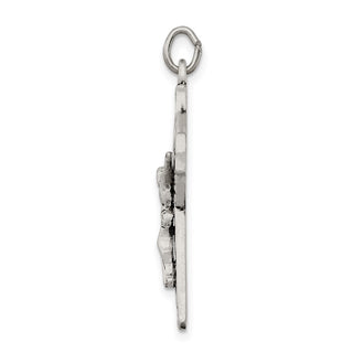 925 Sterling Silver Antiqued Irish 4-Way Inri Crucifix Cross Pendant