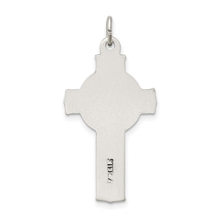 925 Sterling Silver Antiqued Irish 4-Way Inri Crucifix Cross Pendant