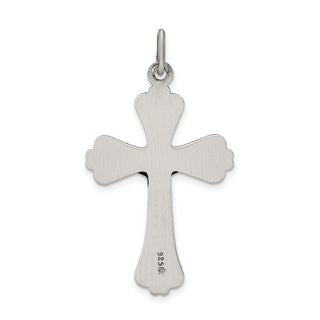 925 Sterling Silver Antiqued and Brushed Inri Crucifix Pendant QC8329