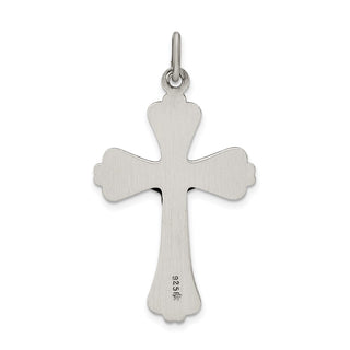 925 Sterling Silver Antiqued and Brushed Inri Crucifix Pendant QC8329