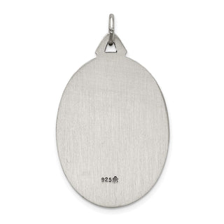 Sterling Silver Antiqued Satin St. Christopher Medal Pendant