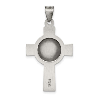 925 Sterling Silver Antiqued, Textured and Polished St. Michael Pendant