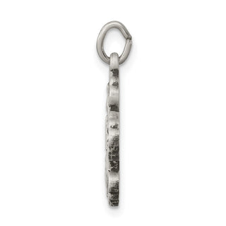 925 Sterling Silver Antiqued Mini 4-Way Medal Cross Pendant