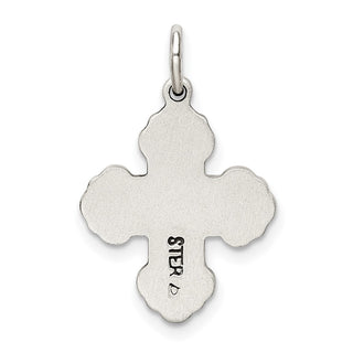 925 Sterling Silver Antiqued Mini 4-Way Medal Cross Pendant