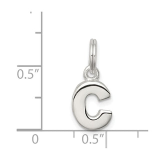 Sterling Silver C Charm