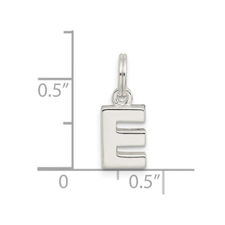 Sterling Silver E Charm
