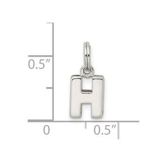 Sterling Silver H Charm