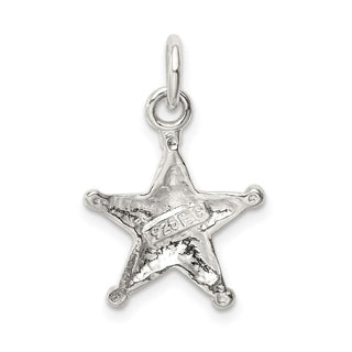 Sterling Silver Sheriffs Badge Charm