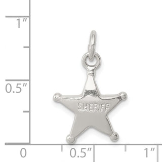 Sterling Silver Sheriffs Badge Charm