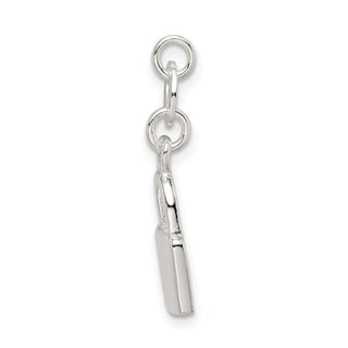 Sterling Silver Polished Lock and Key Charm QC8510