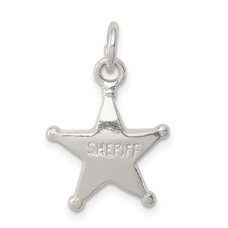 Sterling Silver Sheriffs Badge Charm