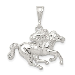 Sterling Silver Race Horse Charm QC854