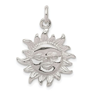 Sterling Silver Polished Sun Pendant QC8573
