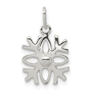 Sterling Silver Polished Snowflake Charm QC8602