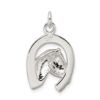 Sterling Silver Polished Horse Charm QC8646