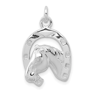 Sterling Silver Polished Horse Charm QC8646