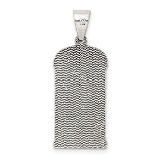 Sterling Silver Antiqued Stacked Elephants Pendant