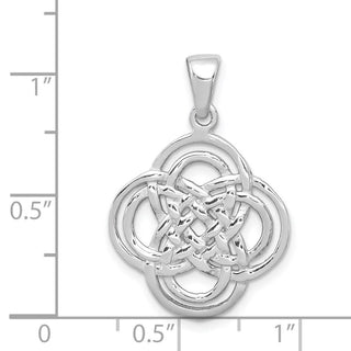 Sterling Silver Rhodium-plated Polished Celtic Pendant