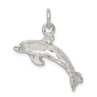 Sterling Silver Polished Dolphin Pendant QC8712