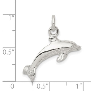 Sterling Silver Polished Dolphin Pendant QC8712
