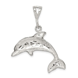 Sterling Silver Polished Dolphin Pendant QC8714