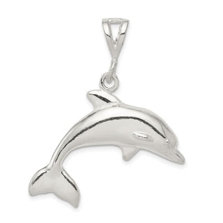 Sterling Silver Polished Dolphin Pendant QC8714
