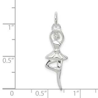 Sterling Silver Polished Ballerina Charm QC8823