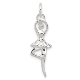 Sterling Silver Polished Ballerina Charm QC8823