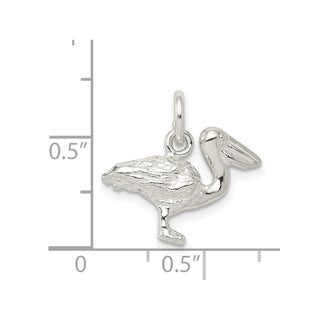 Sterling Silver Pelican Charm QC885