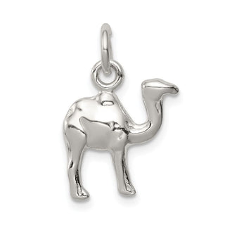 Sterling Silver Polished Mini 3-D Camel Reversible Charm