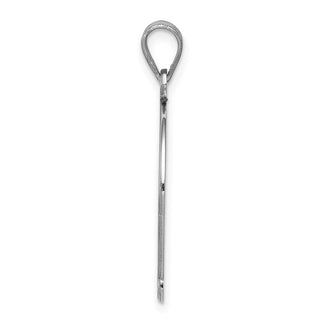 Sterling Silver Rhodium-plated Fancy Script Initial G Pendant