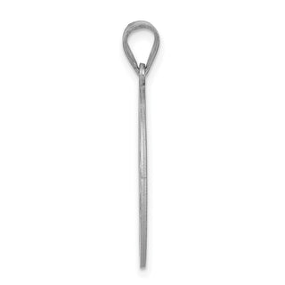 Sterling Silver Rhodium-plated Fancy Script Initial J Pendant