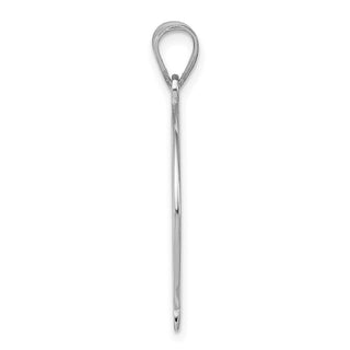 Sterling Silver Rhodium-plated Fancy Script Initial Q Pendant