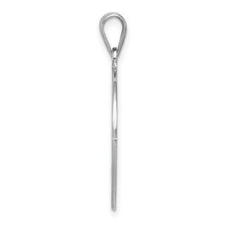 Sterling Silver Rhodium-plated Fancy Script Initial Y Pendant