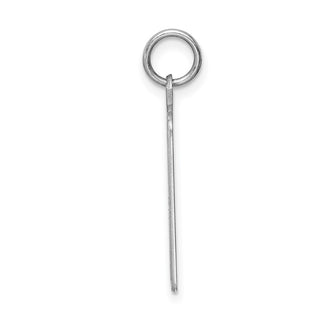 Sterling Silver Rhodium-plated Blue Birth Certificate Polished & Satin Charm