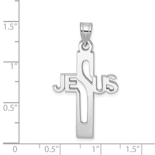 925 Sterling Silver Jesus Cross Medium Pendant