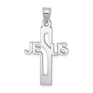 925 Sterling Silver Jesus Cross Medium Pendant