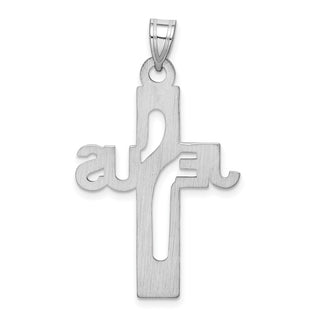 925 Sterling Silver Jesus Cross Large Pendant