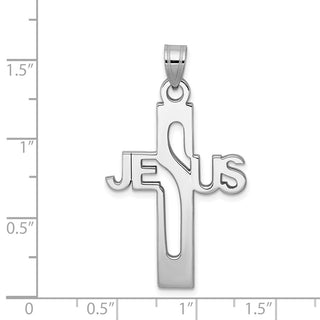 925 Sterling Silver Jesus Cross Large Pendant