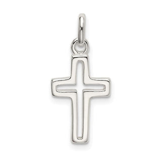 Sterling Silver Cut-out Cross Charm QC9026