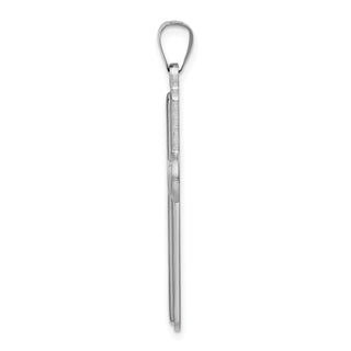 Rhodium-Plated 925 Sterling Silver Polished Cross Pendant QC9031