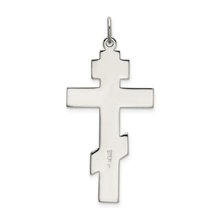 925 Sterling Silver Polished Eastern Orthodox Cross Pendant