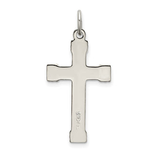 925 Sterling Silver with Gold-Plated Polished Cross Pendant QC9047