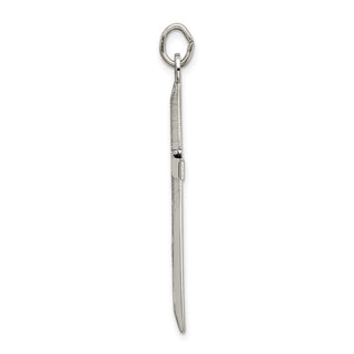 925 Sterling Silver Polished and Textured Cross Pendant QC9052